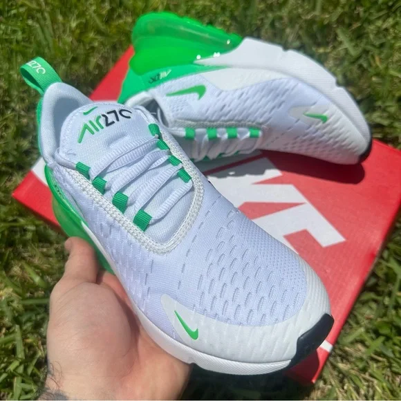 NIKE AIR MAX 270 WHITE GREEN - Picture 2 of 3